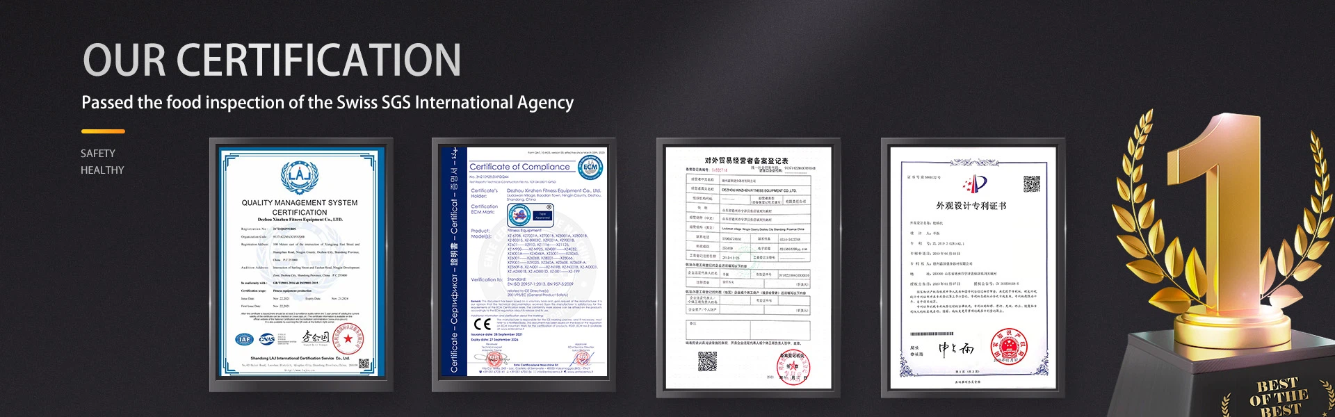 Our Certificate Our Certificate